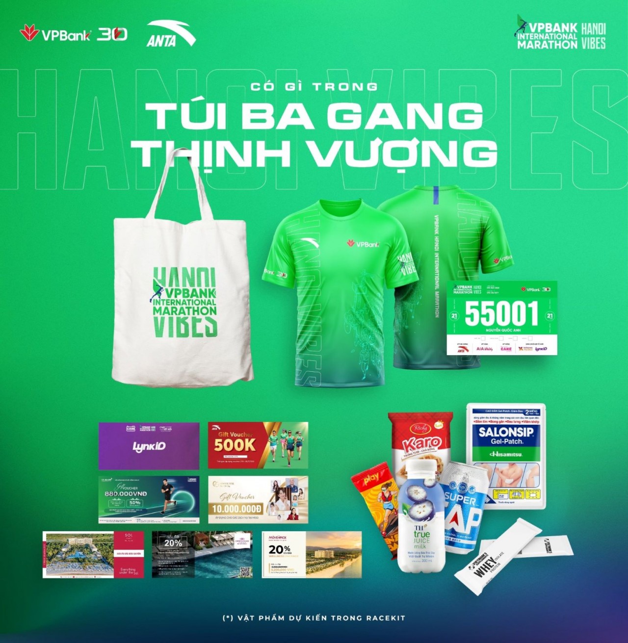 Racekit “thịnh vượng” của giải chạy VPBank Hanoi International Marathon 2023 có gì?