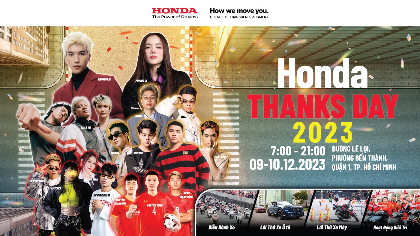 Honda Thanks Day 2023 sẽ diễn ra tại Sài Gòn vào cuối tuần này