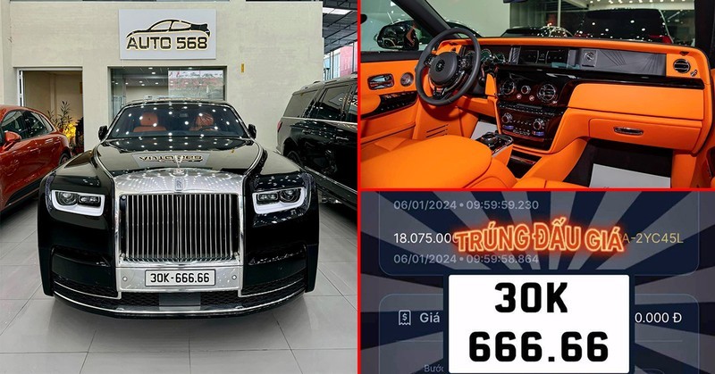 Xe siêu sang Rolls-Royce Phantom VIII đeo biển số 20 tỷ đồng