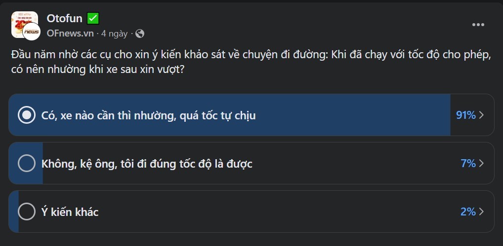 có nên nhường xe sau xin vượt