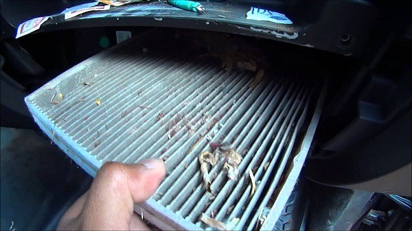 Không nên giặt lọc gió điều hòa ô tô khi bị bẩn.