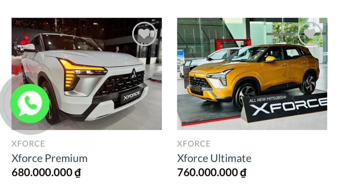 Đại lý tiết lộ giá Mitsubishi Xforce Ultimate 760 triệu đồng
