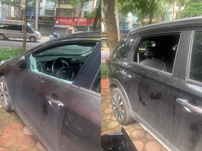 Thủ phạm đập vỡ kính hàng loạt ô tô ở Hà Nội khai lý do