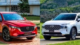 Đồng giá 979 triệu đồng, nên mua Mazda CX-5 hay Hyundai Santa Fe?