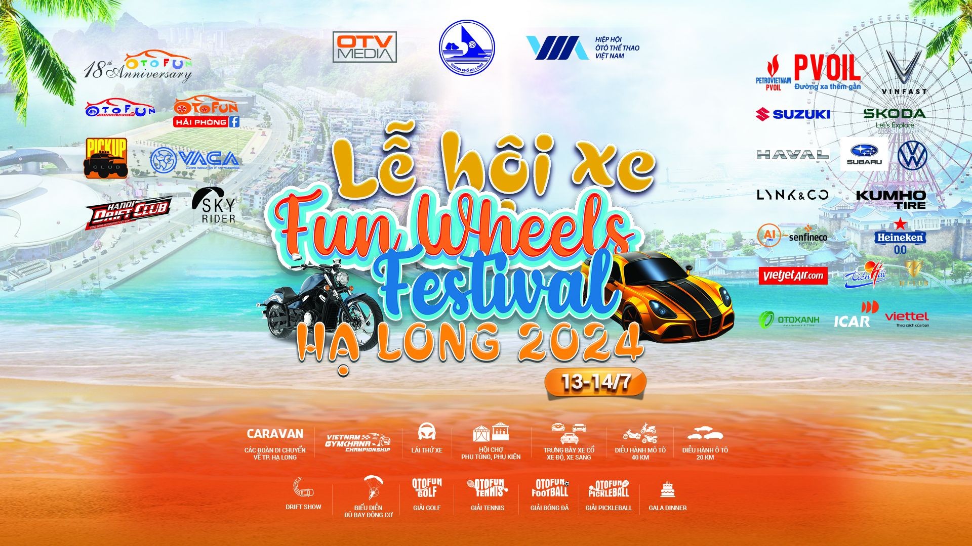 UBND Thành phố Hạ Long đồng hành tổ chức Lễ hội Xe - Fun Wheels Festival Hạ Long 2024