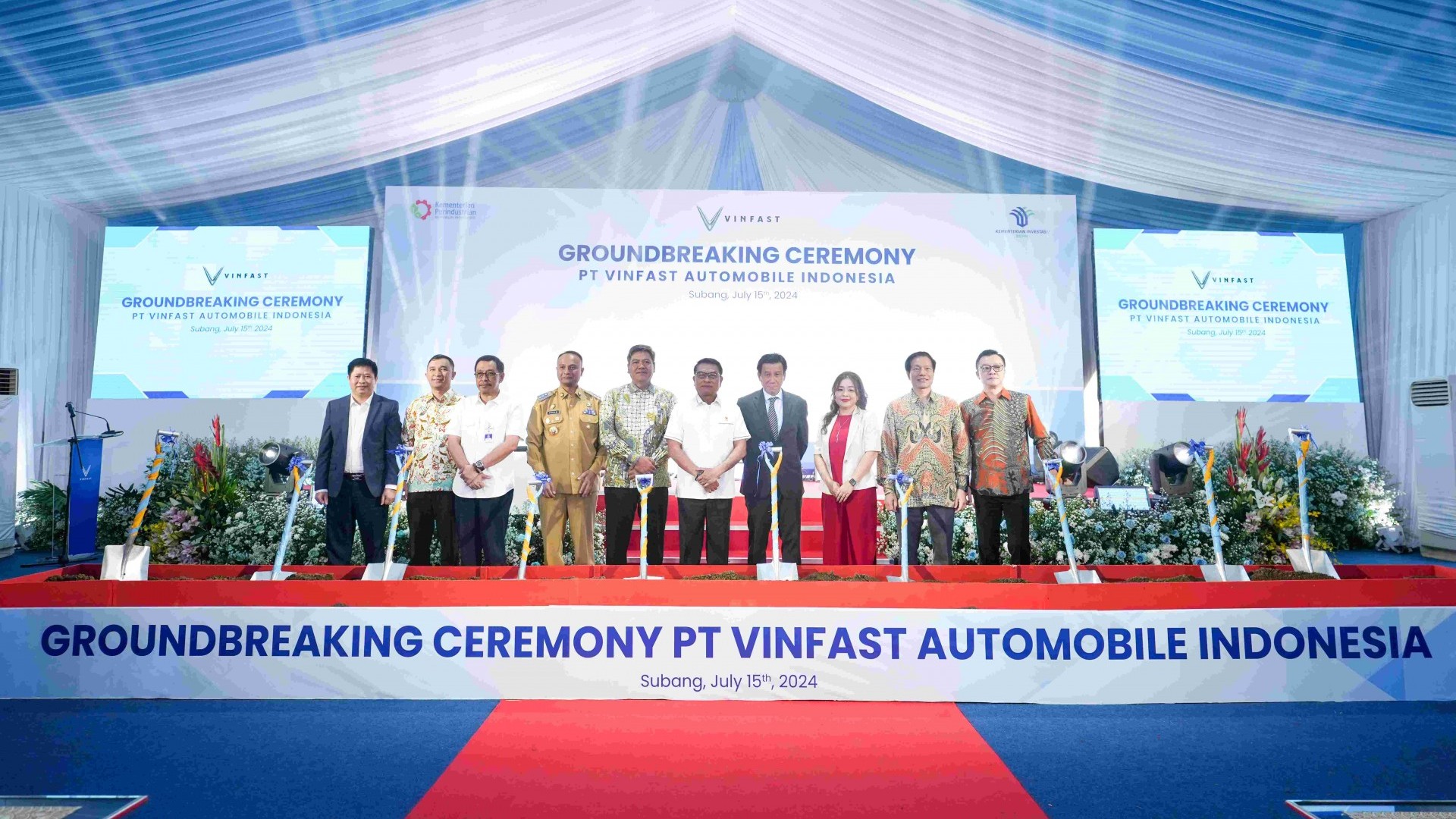 Động thổ nhà máy xe điện VinFast trị giá 200 triệu USD tại Indonesia