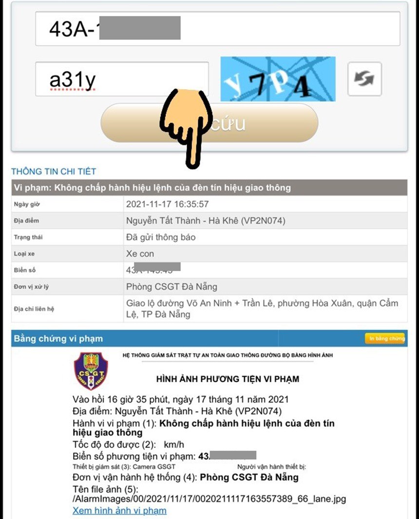 phạt nguội Đà Nẵng phạt nguội Đà Nẵng