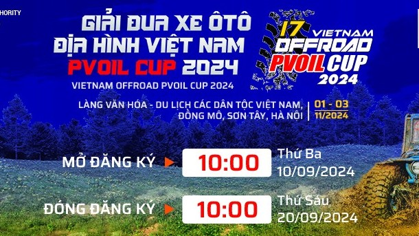 Chính thức mở cổng đăng ký Giải Đua xe Ô tô Địa hình Việt Nam PVOIL Cup 2024