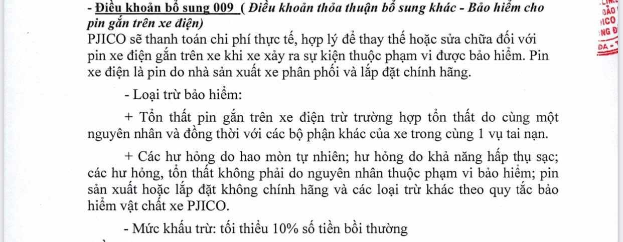 Vì sao mua bảo hiểm pin xe điện nhưng bị hãng PJICO từ chối khi pin hỏng vì tai nạn