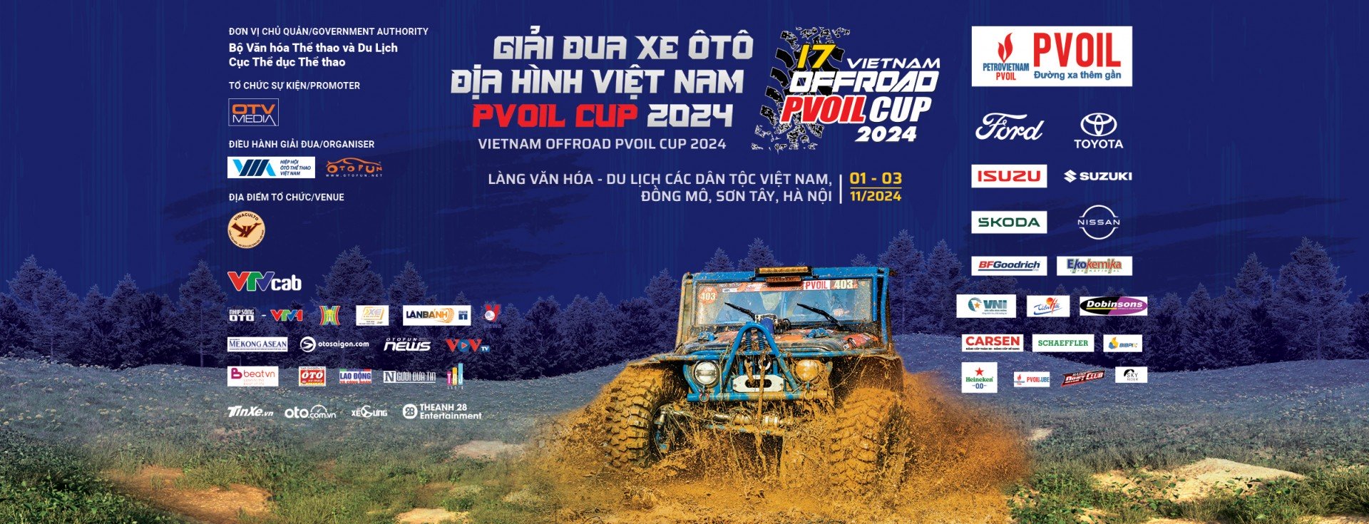 Giải đua xe Ô tô Địa hình Việt Nam PVOIL Cup 2024 chính thức khai mạc