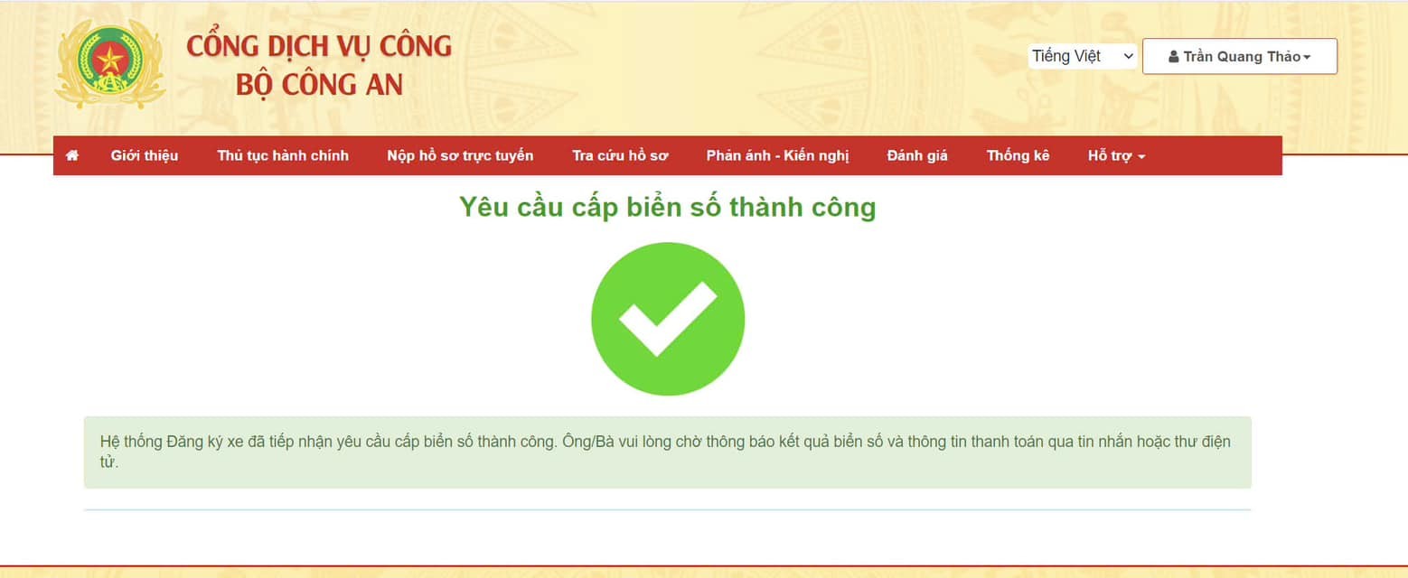 Hướng dẫn tự đăng ký xe online