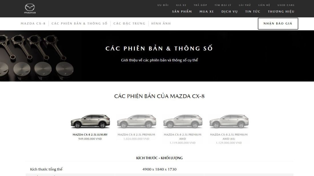 Mazda CX-8 2024 có mặt tại Việt Nam, giá tăng nhẹ 20 triệu đồng