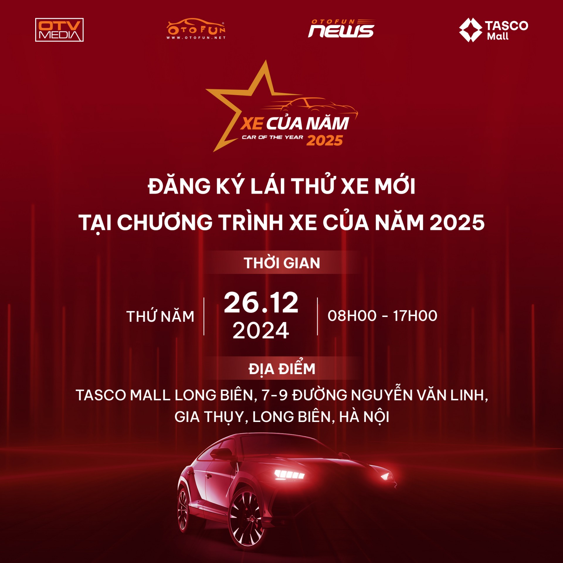 [XE CỦA NĂM 2025] Cơ hội lái thử toàn bộ sản phẩm Lynk & Co vào ngày 26/12