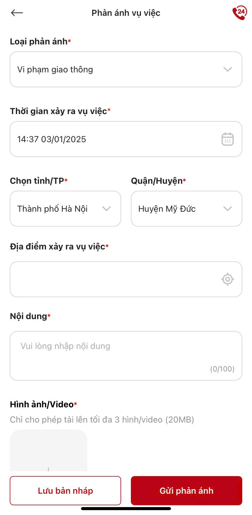 Lưu ý quan trọng khi gửi clip vi phạm giao thông qua ứng dụng VNeTraffic