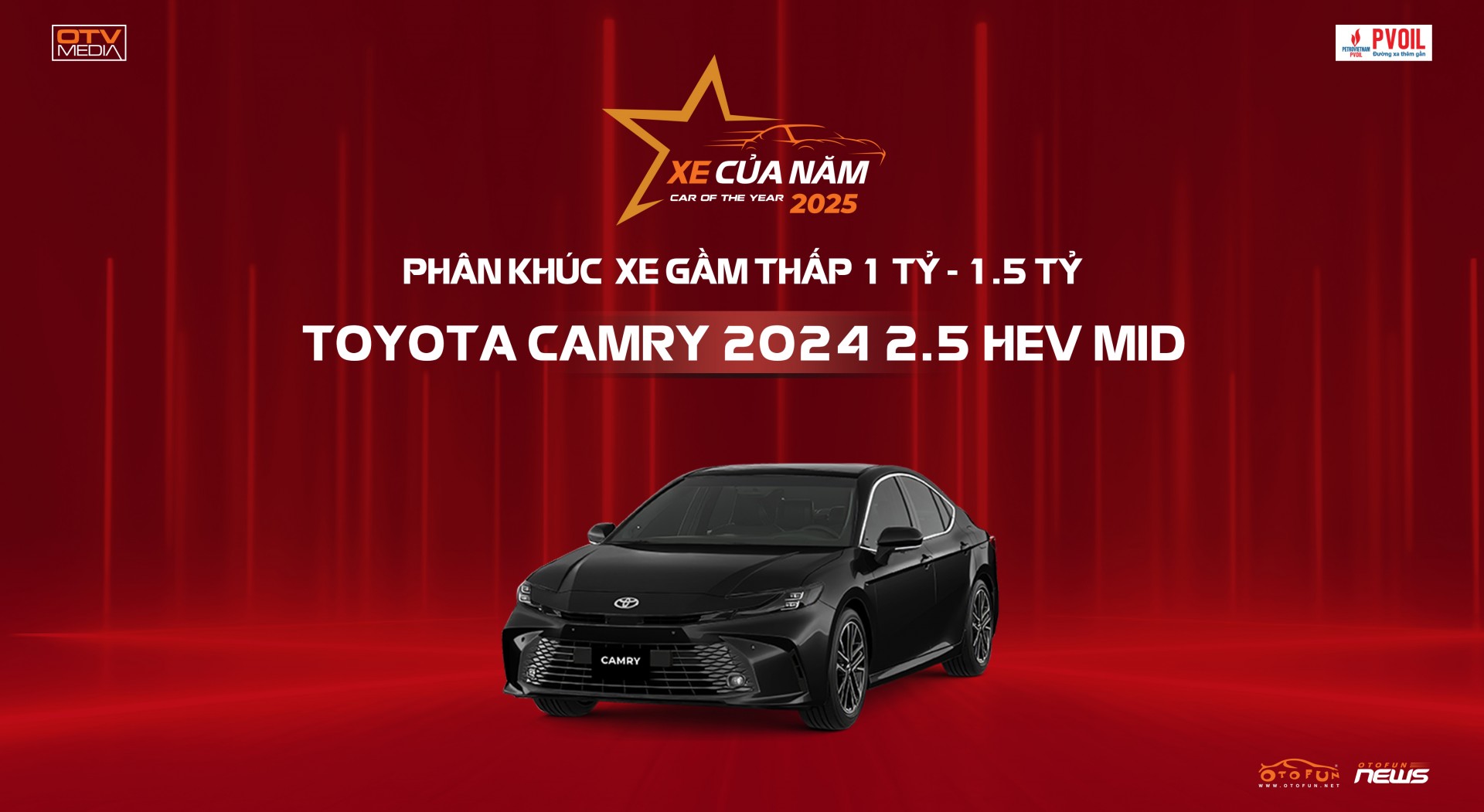 Danh hiệu XE CỦA NĂM 2025 thuộc về Toyota Camry 2024 2.5 HEV Top