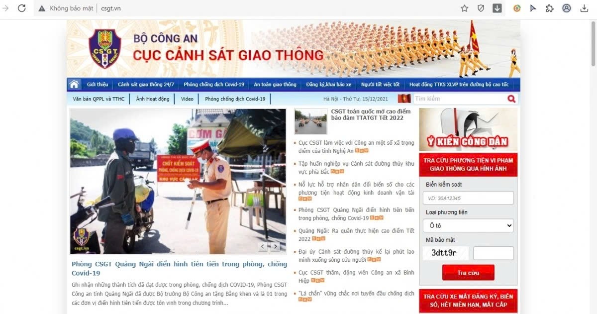 Các điểm lắp đặt camera phạt nguội tại Hà Nội