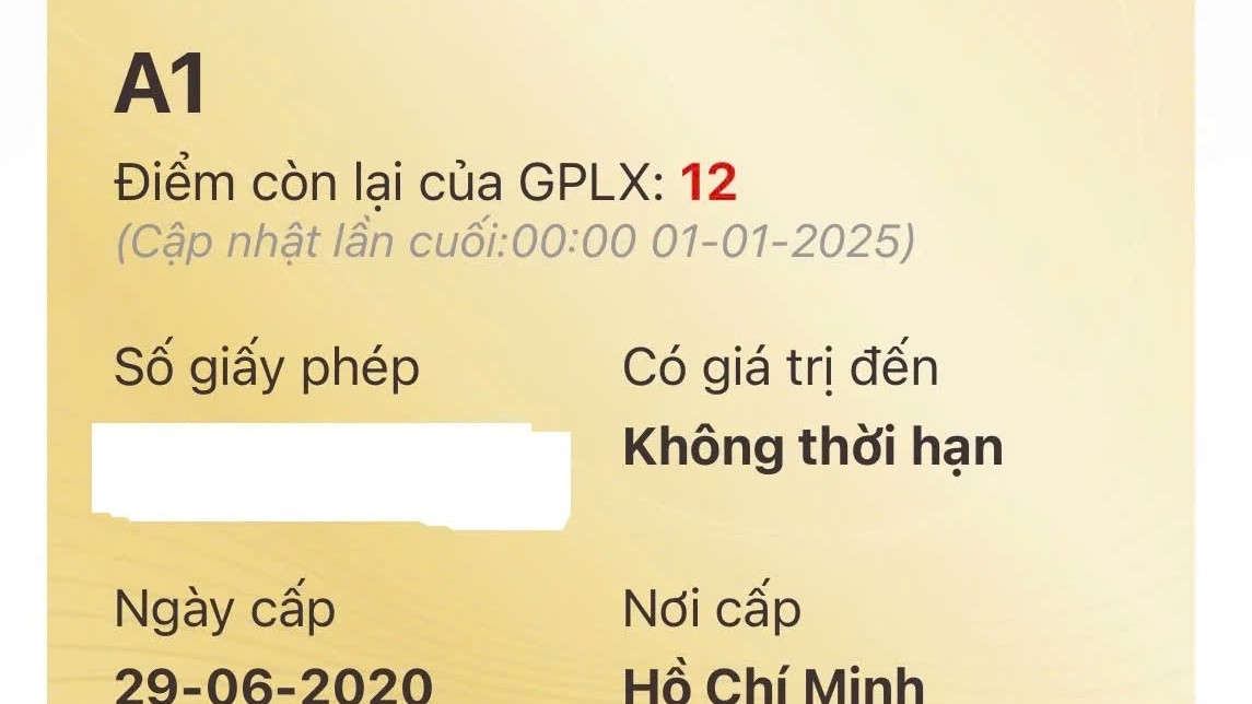 2025 Trừ điểm trên giấy phép lái xe như thế nào?