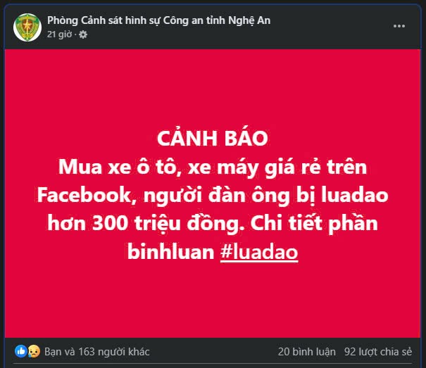 Kẻ gian đã dùng thủ đoạn gì để lừa người đàn ông chuyển khoản 4 lần, mất 395 triệu mua xe?