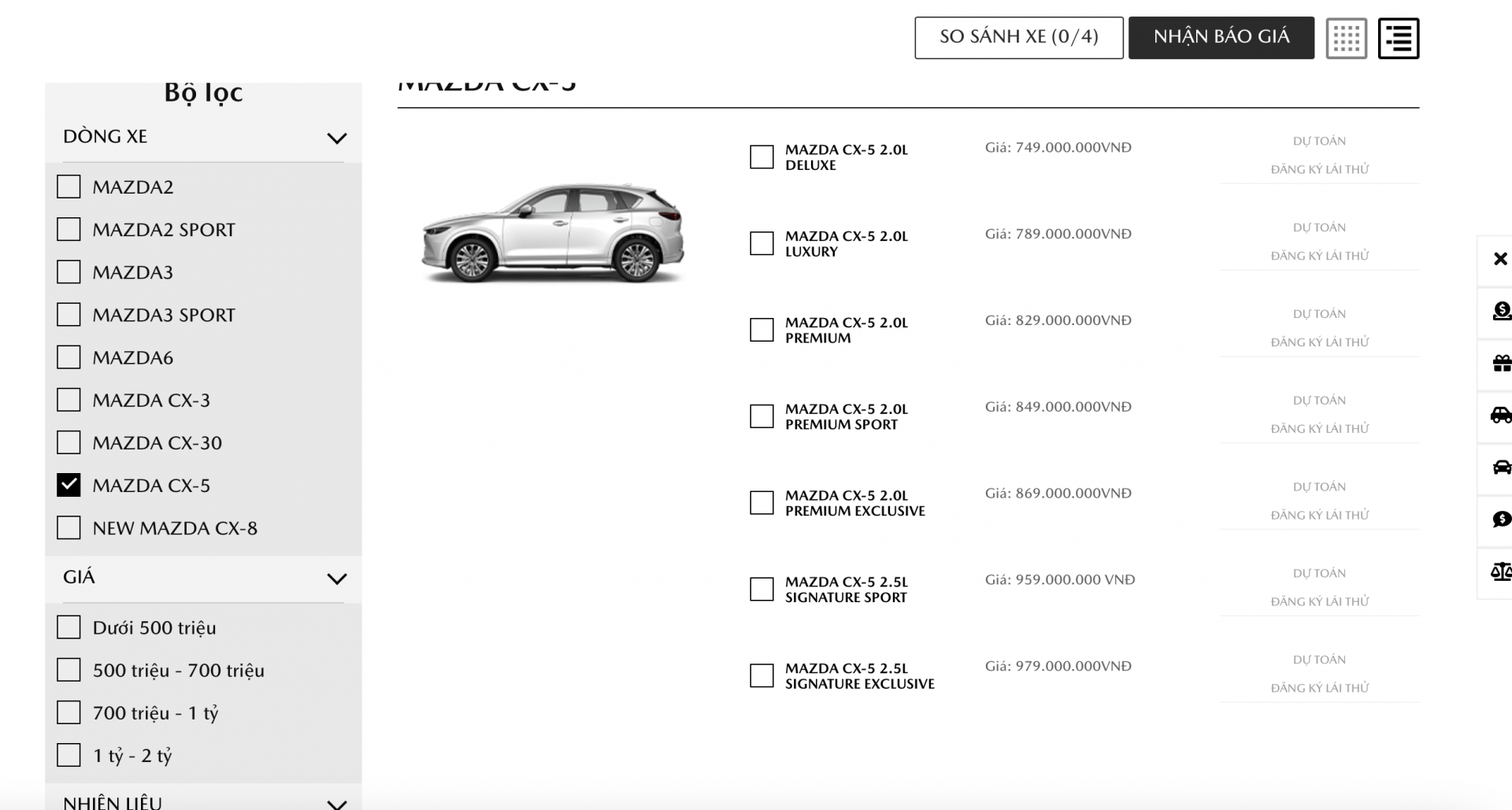 Mazda CX-5 lại tăng giá tại Việt Nam