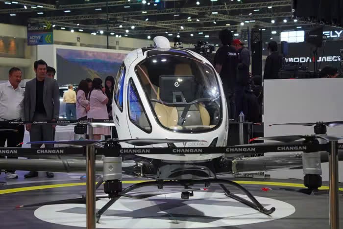 Ô tô bay 16 cánh quạt đang gây sốt ở Triển lãm ô tô Thái Lan2025 nhìn như thế nào?