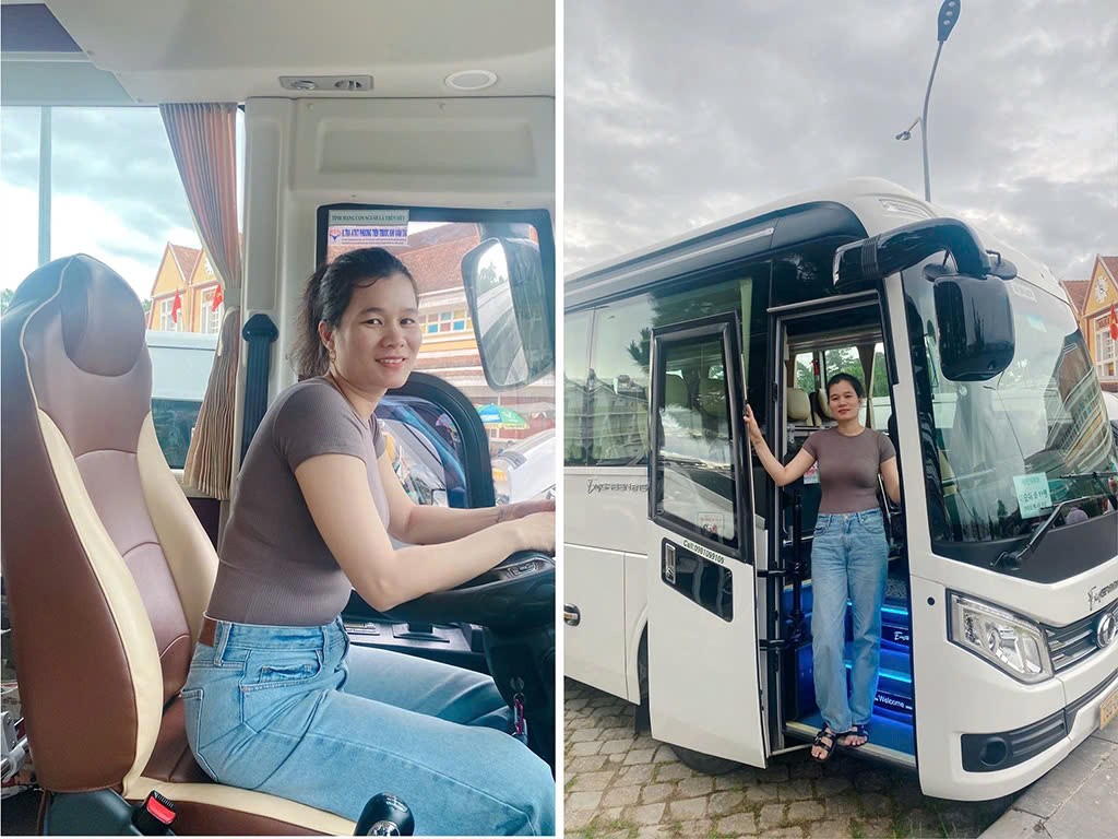 Nữ tài xế xe khách Võ Thị Kim Chi đam mê lái ô tô, chặng đường từ chạy taxi đến điều khiển xe 45 chỗ