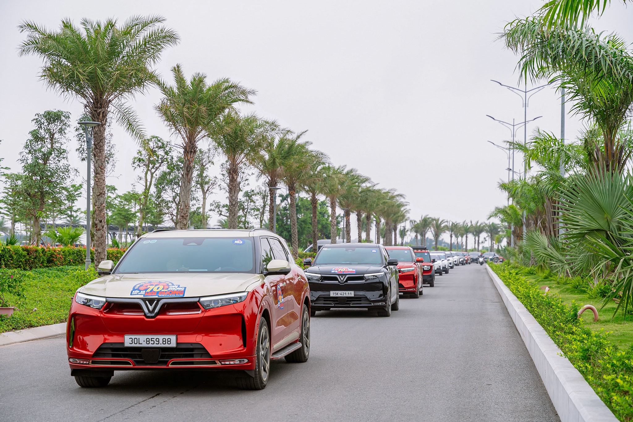 Sự kiện xếp xe chào mừng 70 năm giải phóng thành phố Hải Phòng