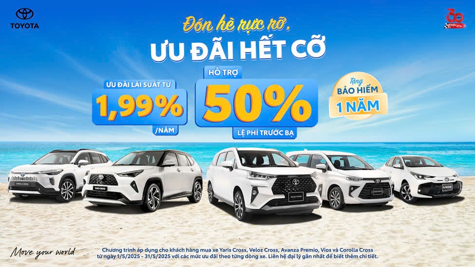 Tiếp tục đà tăng trưởng, Toyota tri ân khách hàng với loạt ưu đãi hấp dẫn
