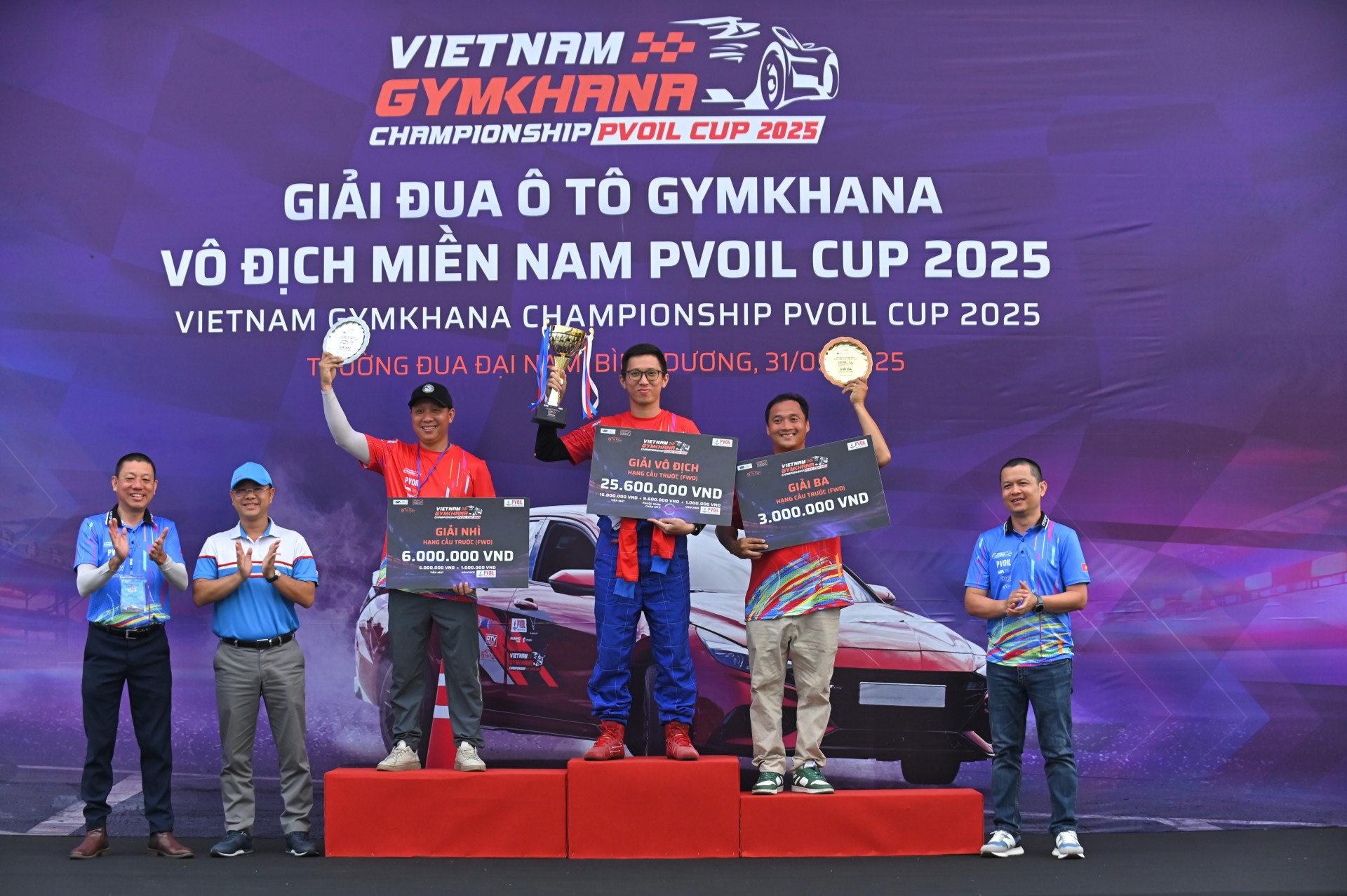 Giải Đua Ô tô Gymkhana Vô địch Miền Nam PVOIL Cup 2025 tìm ra các nhà vô địch