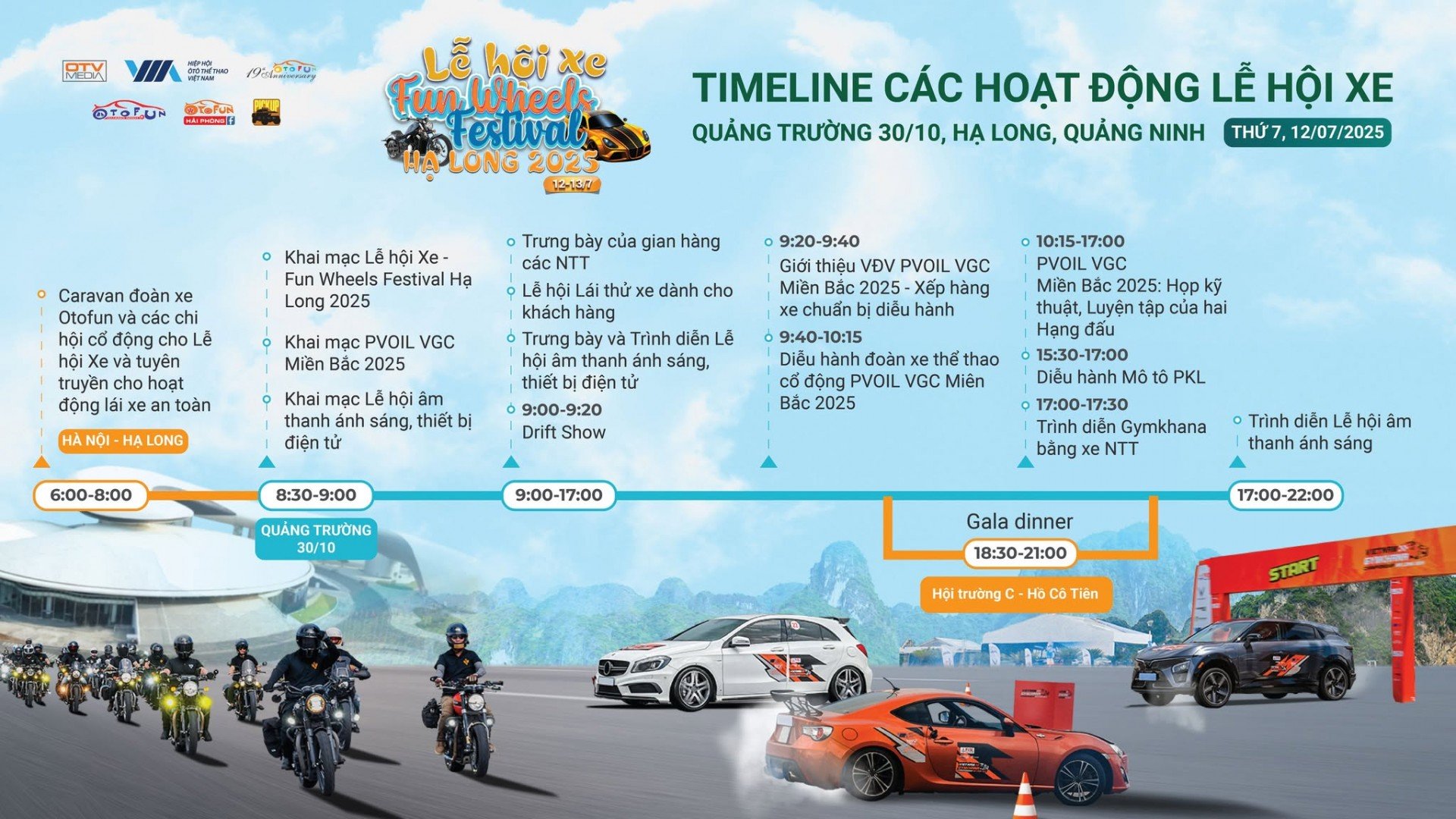 Lịch trình chi tiết các hoạt động tại Lễ hội Xe - Fun Wheels Festival Hạ Long 2025