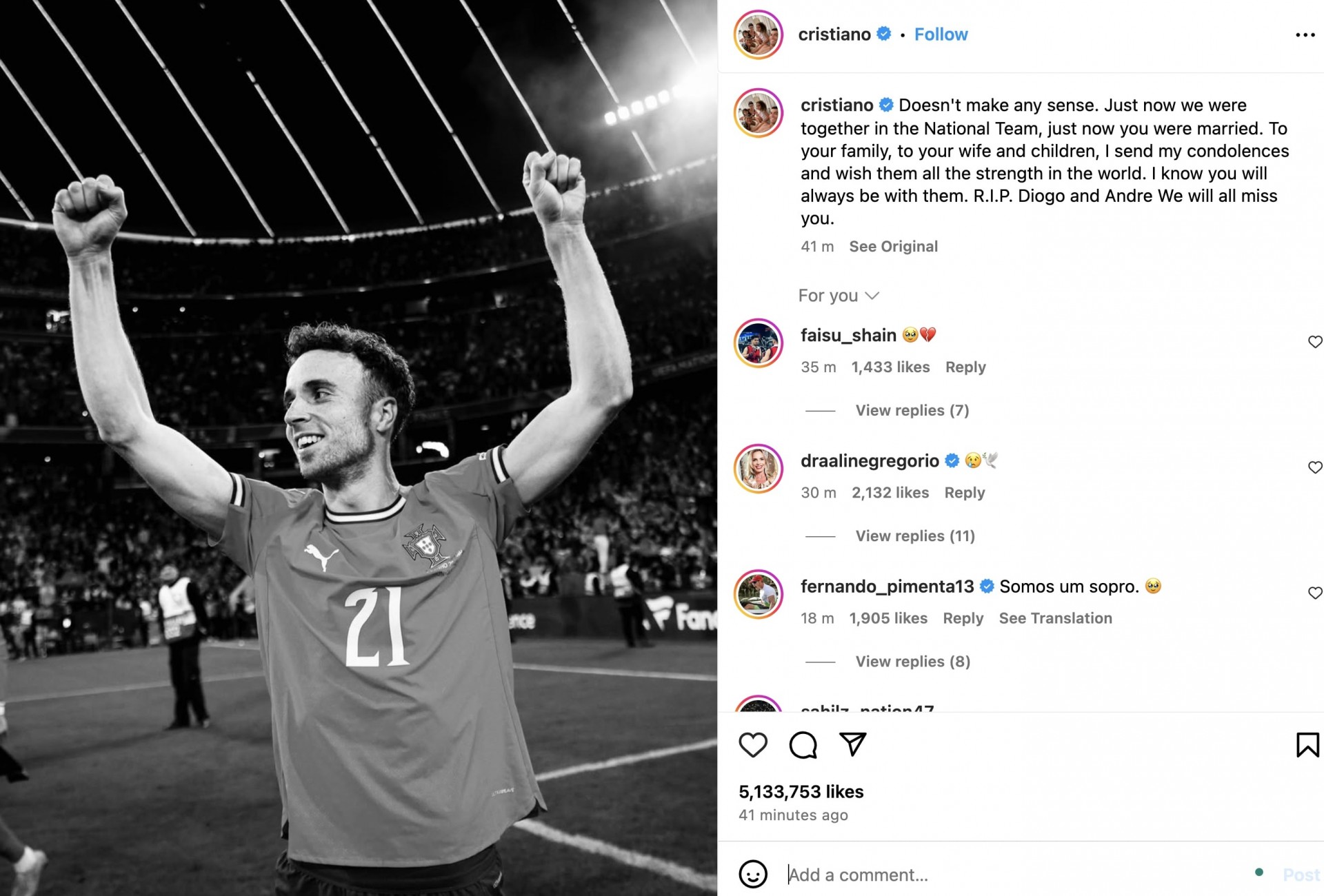 Ngôi sao Liverpool FC, Diogo Jota, thiệt mạng trong vụ tai nạn gây cháy xe Lamborghini Aventador Ngôi sao Liverpool FC, Diogo Jota, thiệt mạng trong vụ tai nạn gây cháy xe Lamborghini Aventador