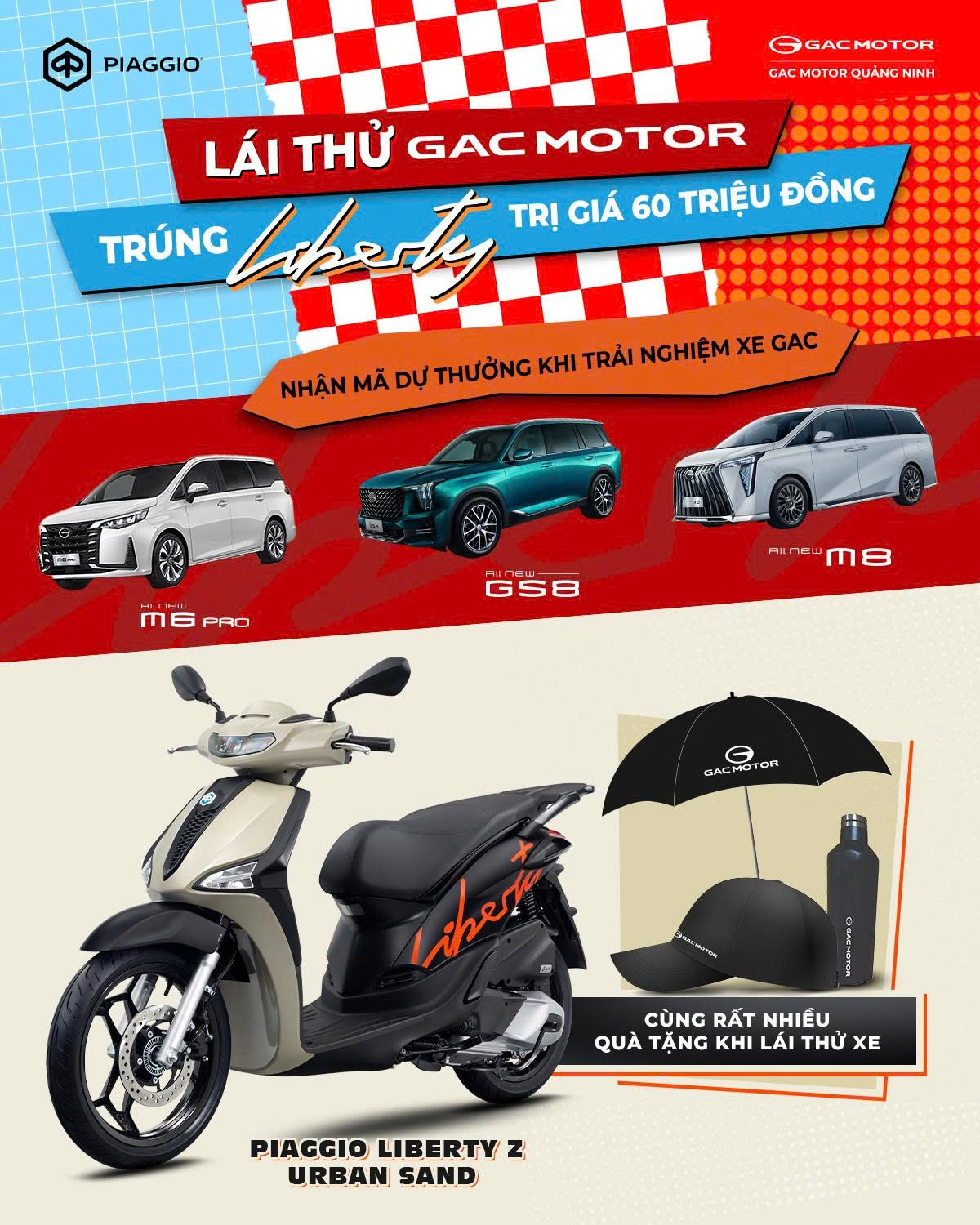 Lái thử ô tô tại Lễ hội Xe - Fun Wheels Festival Hạ Long 2025, cơ hội trúng xe máy Piaggio