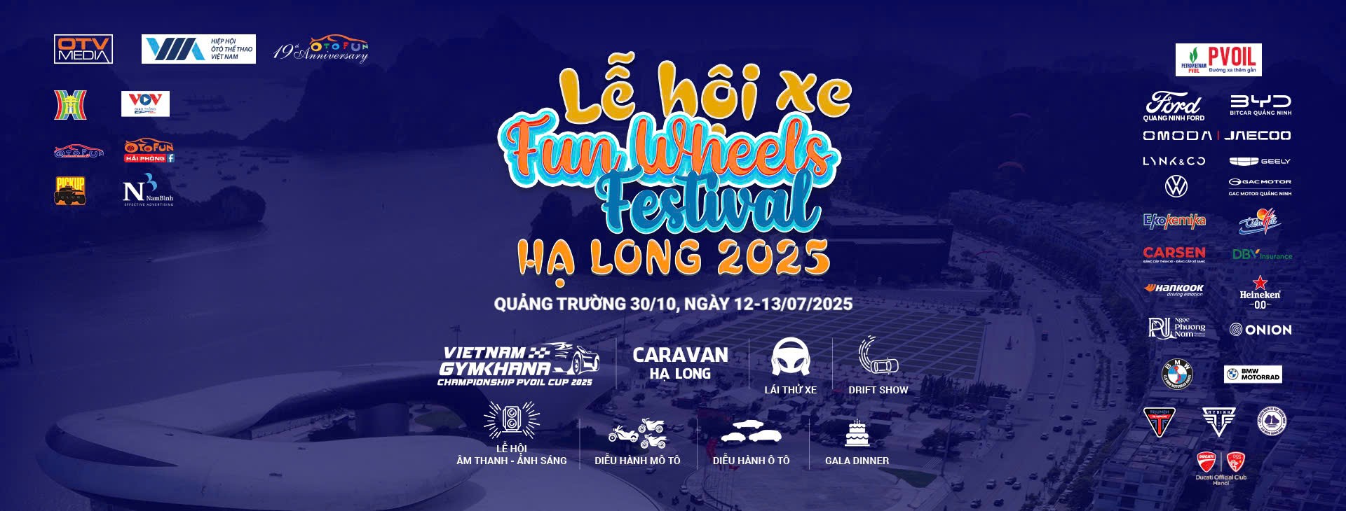 Lịch trình chi tiết các hoạt động tại Lễ hội Xe - Fun Wheels Festival Hạ Long 2025