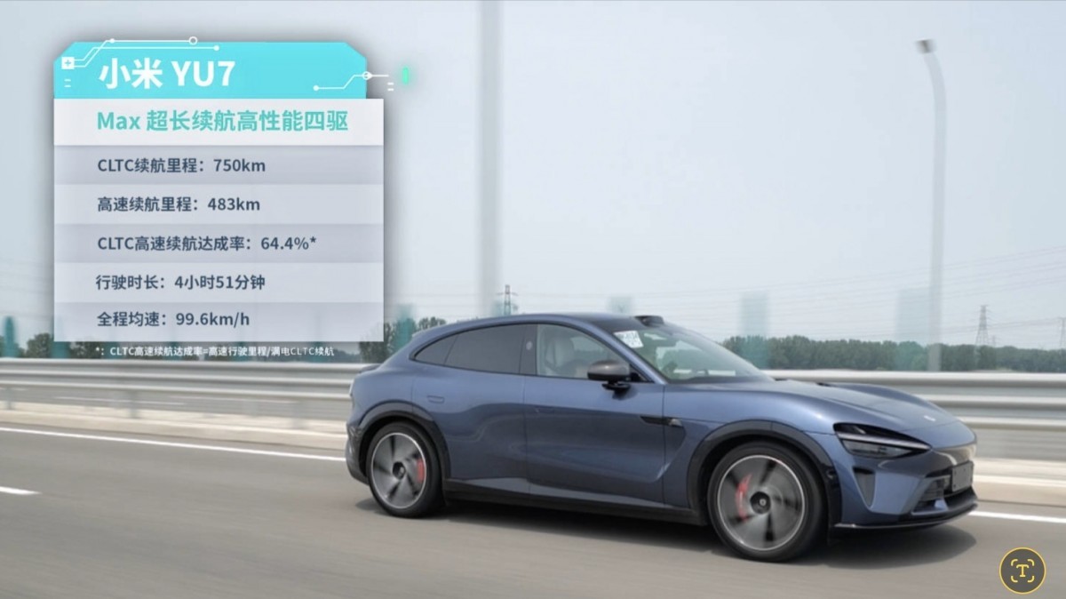 Xiaomi YU7 Max đạt gần 500 km thử nghiệm thực tế trên cao tốc, kém xa mức công bố chính thức