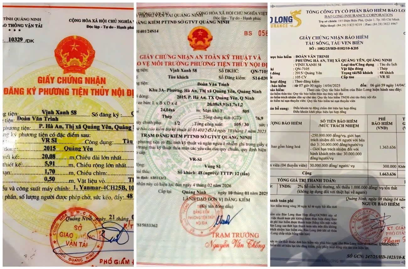 Bảo hiểm chi trả vụ lật tàu Vịnh Xanh 58 như thế nào