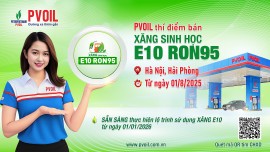 PVOIL bán xăng sinh học E10 RON95