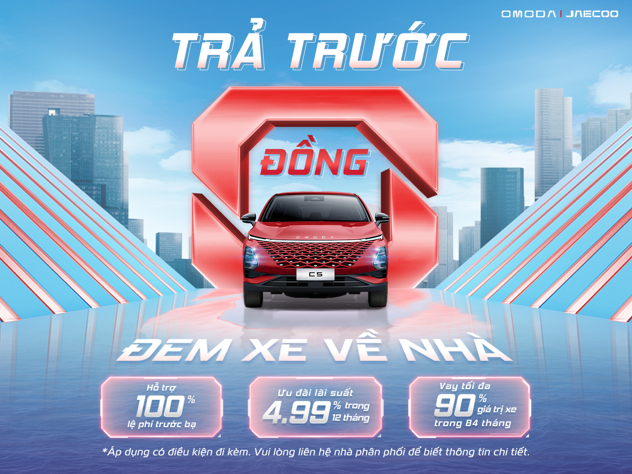 Omoda C5 mở bán với chương trình 'Trả trước 0 đồng – Đem xe về nhà'