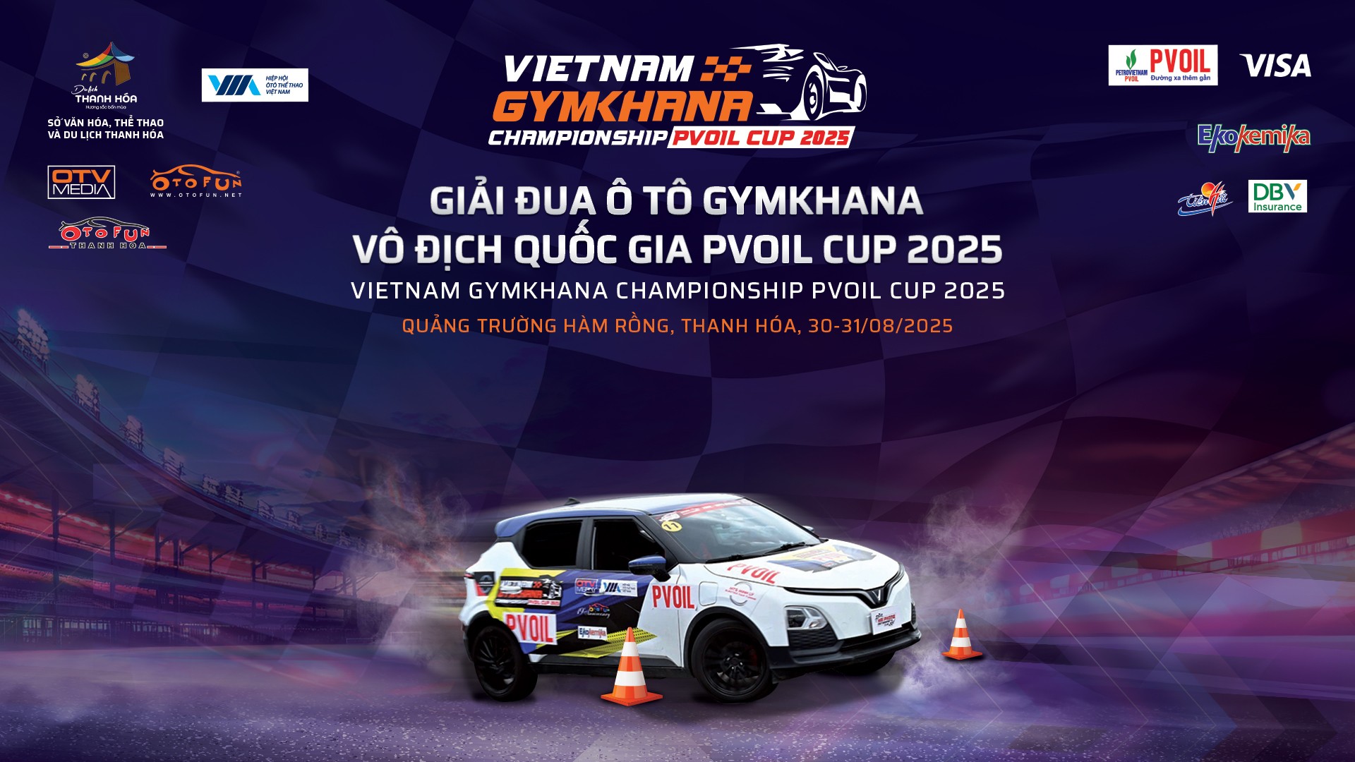 31 tay đua đăng ký Giải Đua Ô tô Gymkhana Vô địch Quốc gia PVOIL Cup 2025