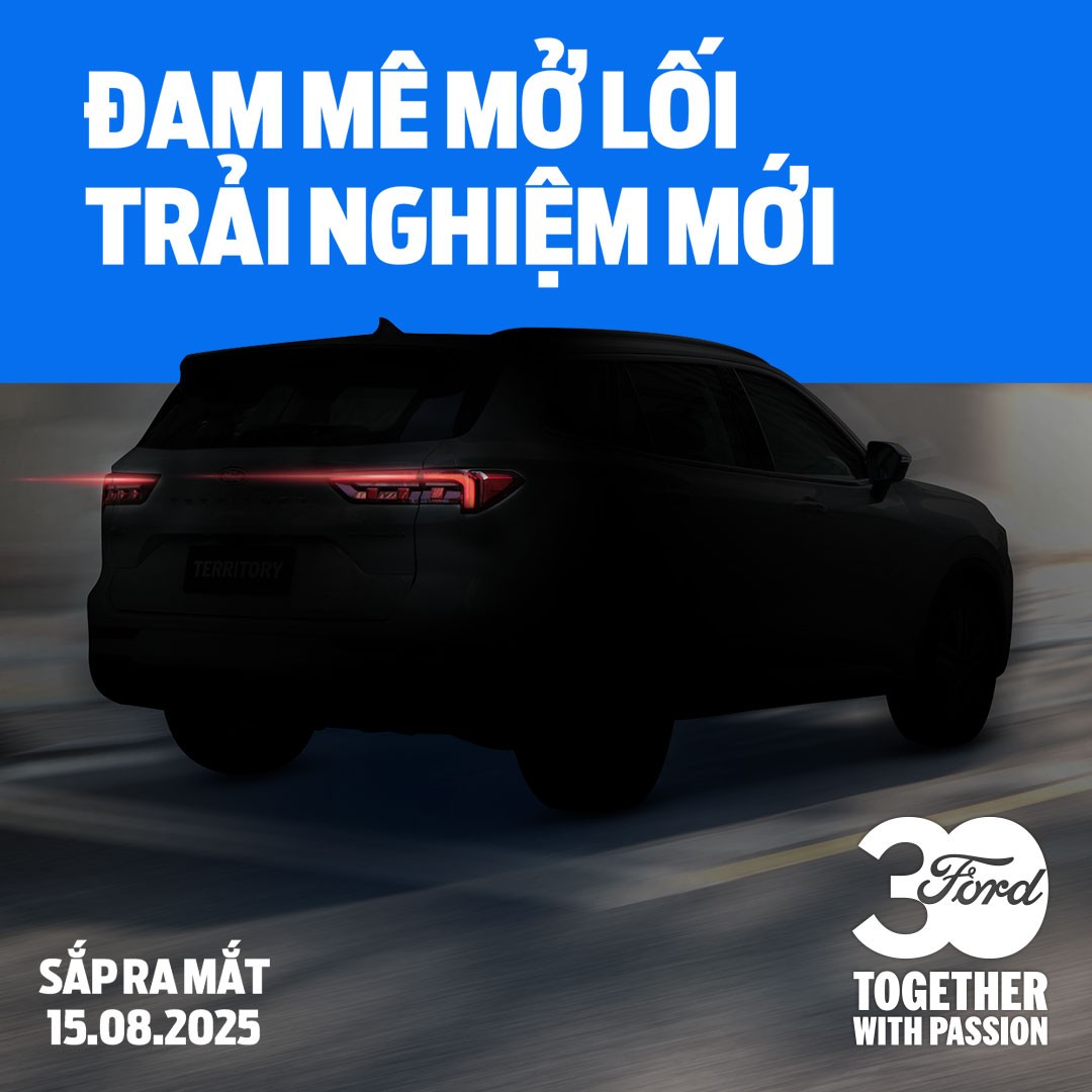 Ford Territory bản nâng cấp ra mắt ngày 15/8, cùng ngày với Mustang Mach-E