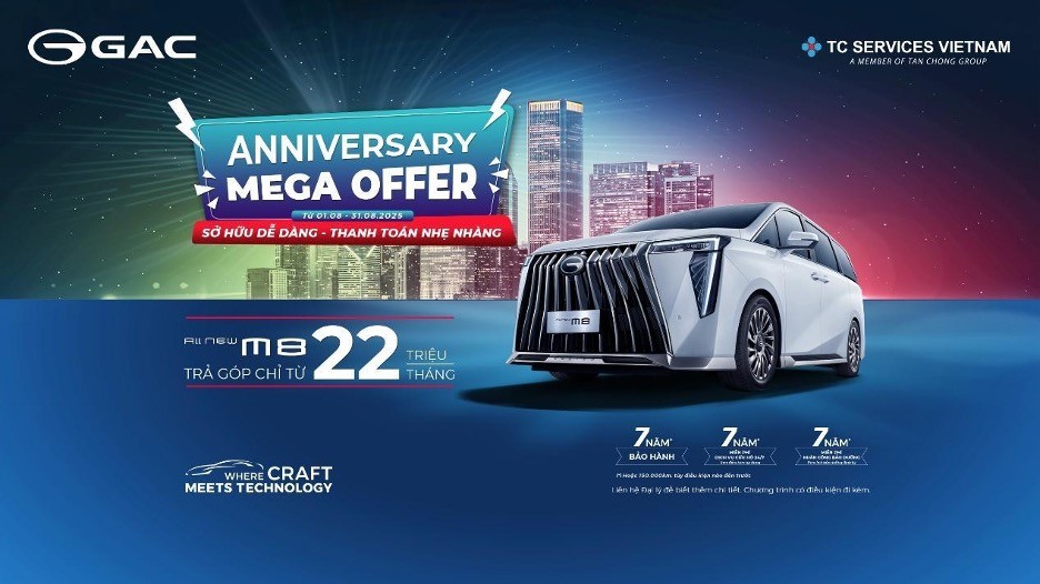Mega Offer kỷ niệm 1 năm GAC Motor Việt Nam ra mắt với các ưu đãi hấp dẫn cho SUV và MPV