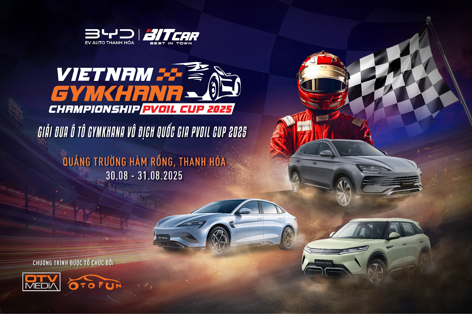BYD EV Auto Thanh Hóa đồng hành cùng Giải đua Ô tô Gymkhana Vô địch Quốc gia PVOIL Cup 2025 BYD EV Auto Thanh Hóa đồng hành cùng Giải đua Ô tô Gymkhana Vô địch Quốc gia PVOIL Cup 2025
