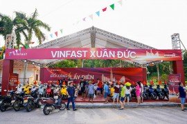 vinfast mang den trai nghiem xe may dien dang nho tai pvoil vgc 2025