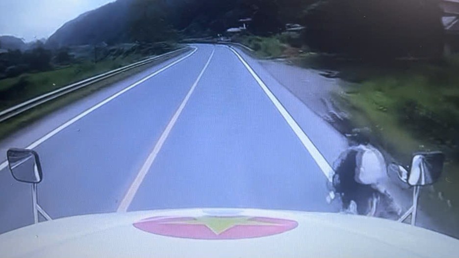 Tài xế container phản ứng cực nhanh cứu cháu gái vượt ẩu