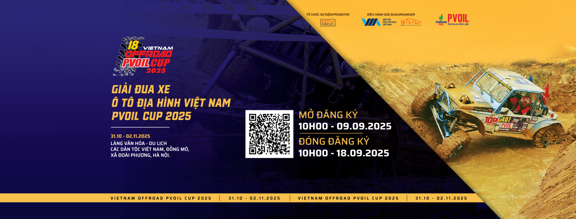 69 đội và 138 vận động viên tham gia Giải Đua xe Ô tô Địa hình Việt Nam PVOIL Cup 2025 69 đội và 138 vận động viên tham gia Giải Đua xe Ô tô Địa hình Việt Nam PVOIL Cup 2025