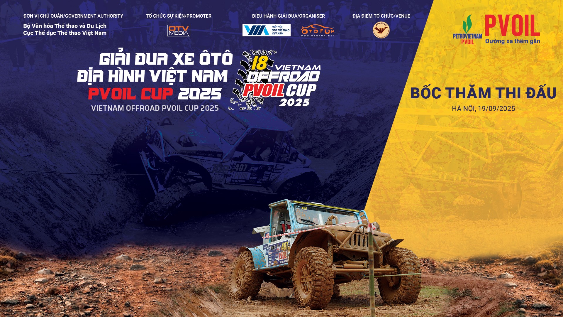 Kết quả bốc thăm số thứ tự thi đấu 70 đội đua PVOIL VOC 2025