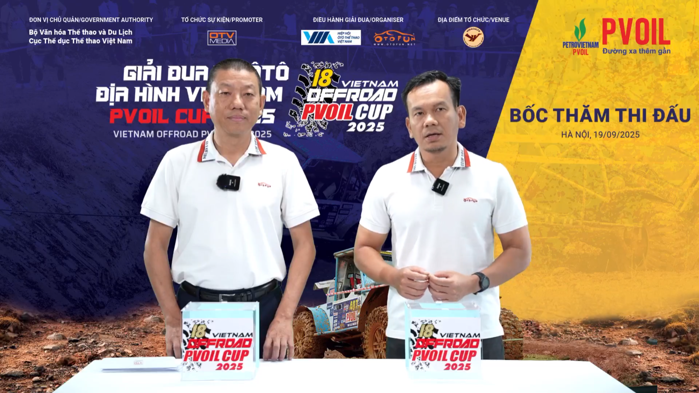 Kết quả bốc thăm số thứ tự các đội thi PVOIL VOC 2025 Kết quả bốc thăm số thứ tự các đội thi PVOIL VOC 2025