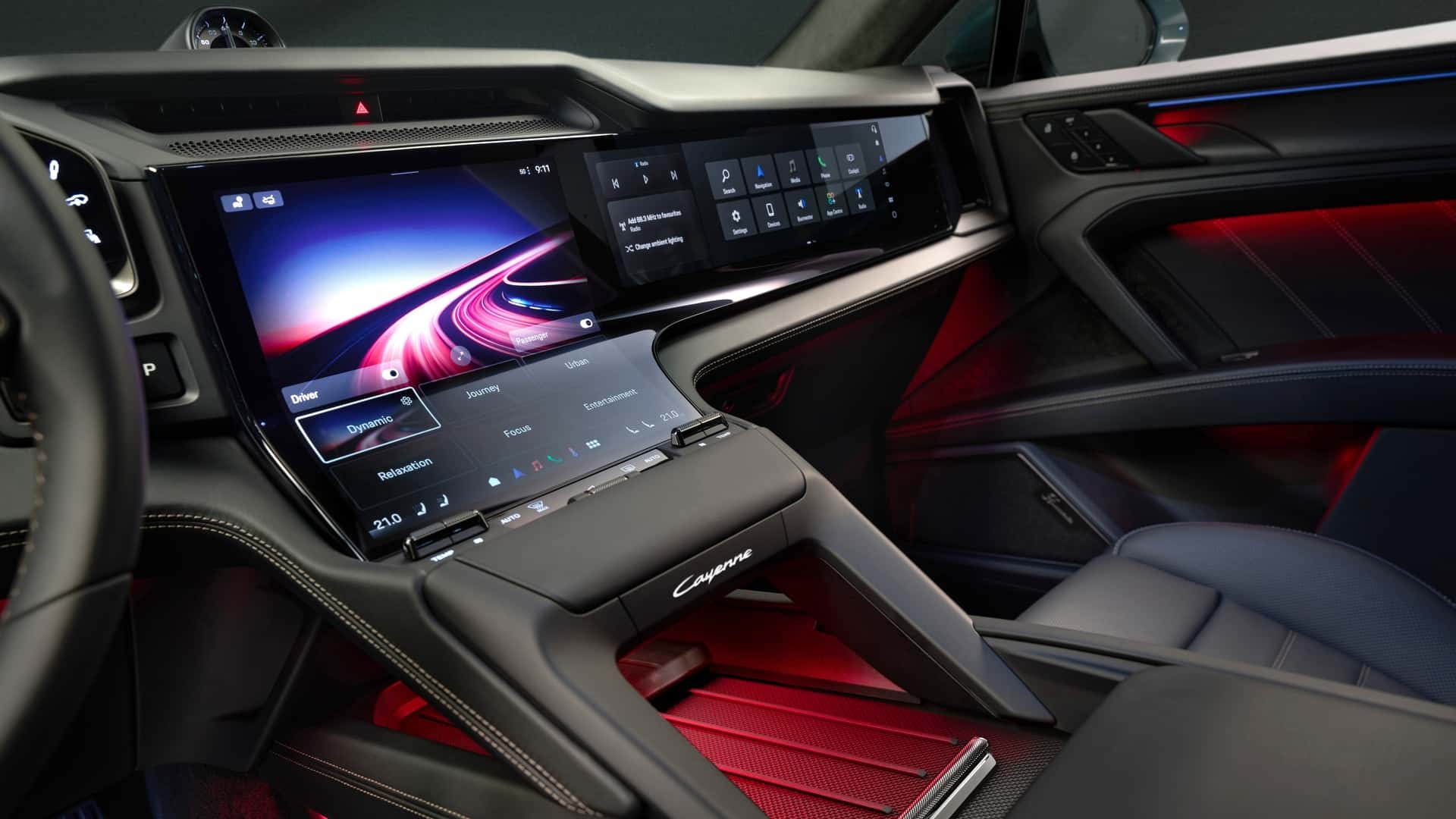Porsche Cayenne Electric hé lộ hình ảnh nội thất, trang bị màn hình cong rộng cực độc