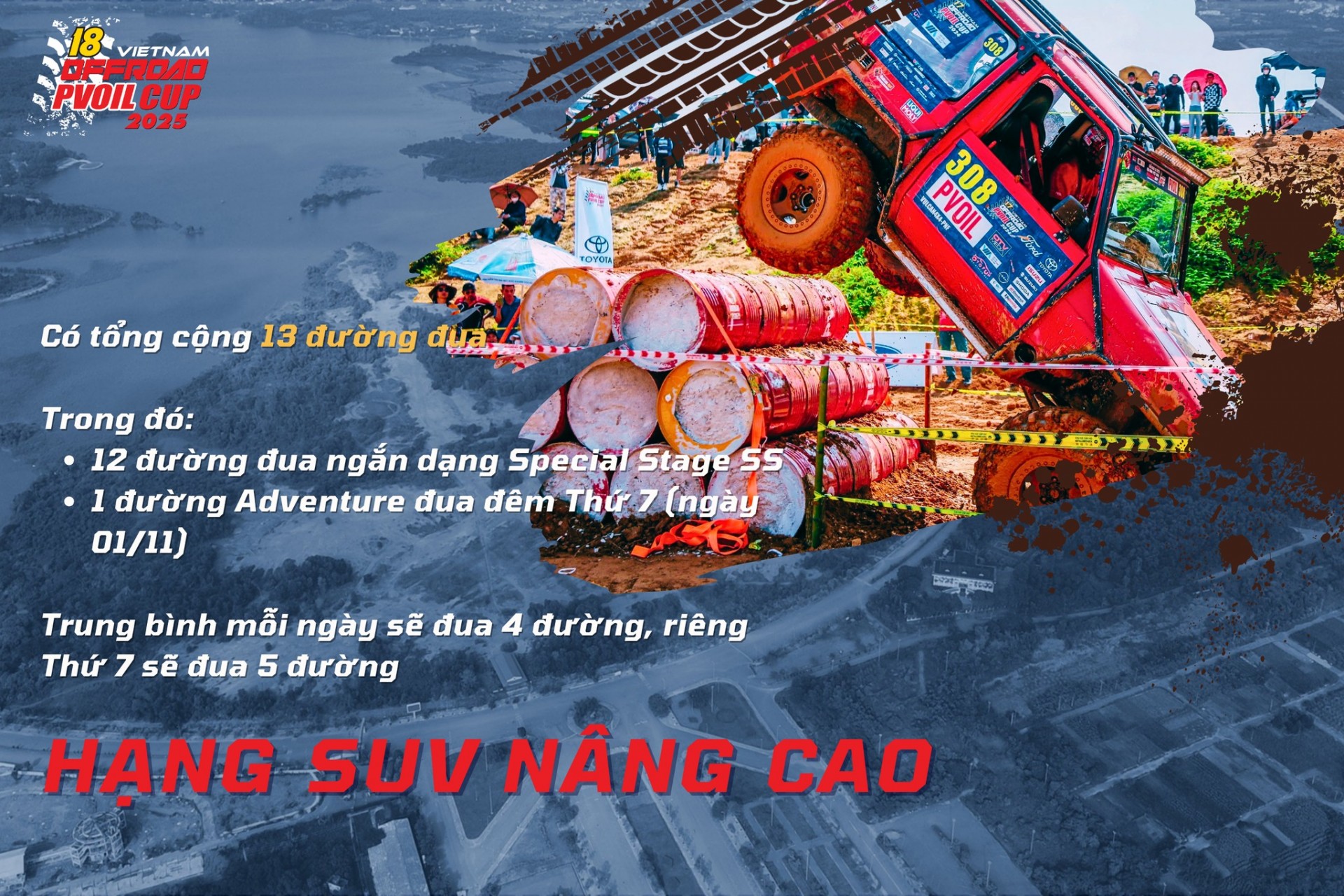 Những điểm mới về địa hình thi đấu tại PVOIL VOC 2025 địa hình thi đấu tại PVOIL VOC 2025