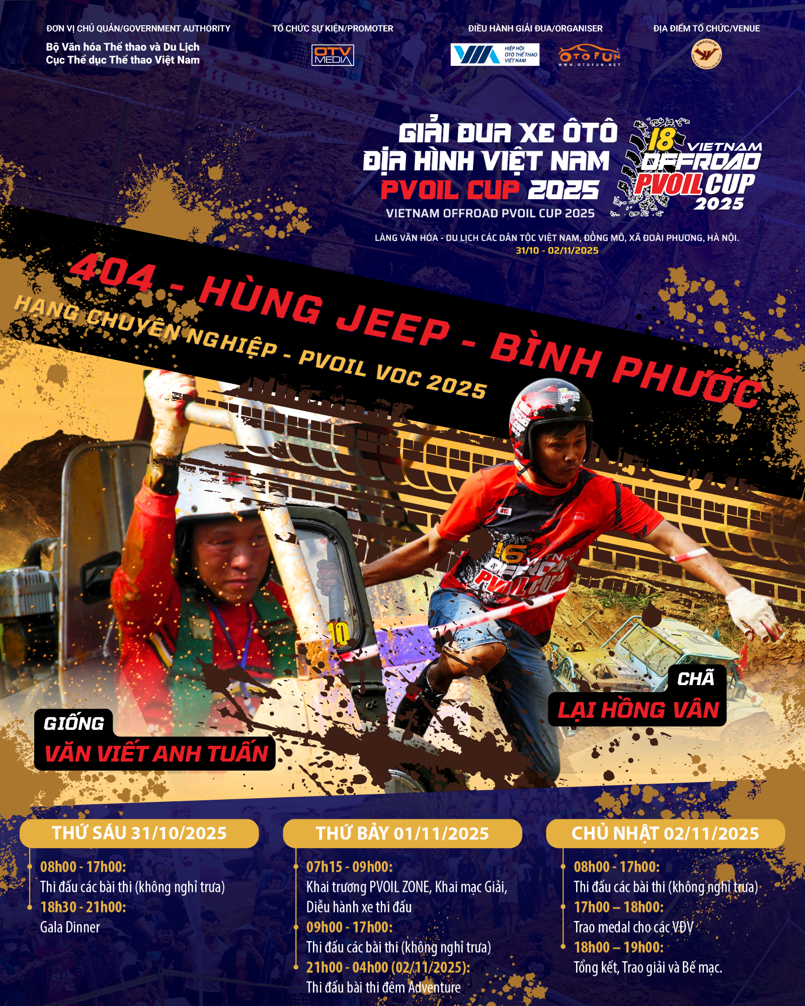 Đội đua 404 PVOIL VOC 2025: Hùng Jeep - Bình Phước