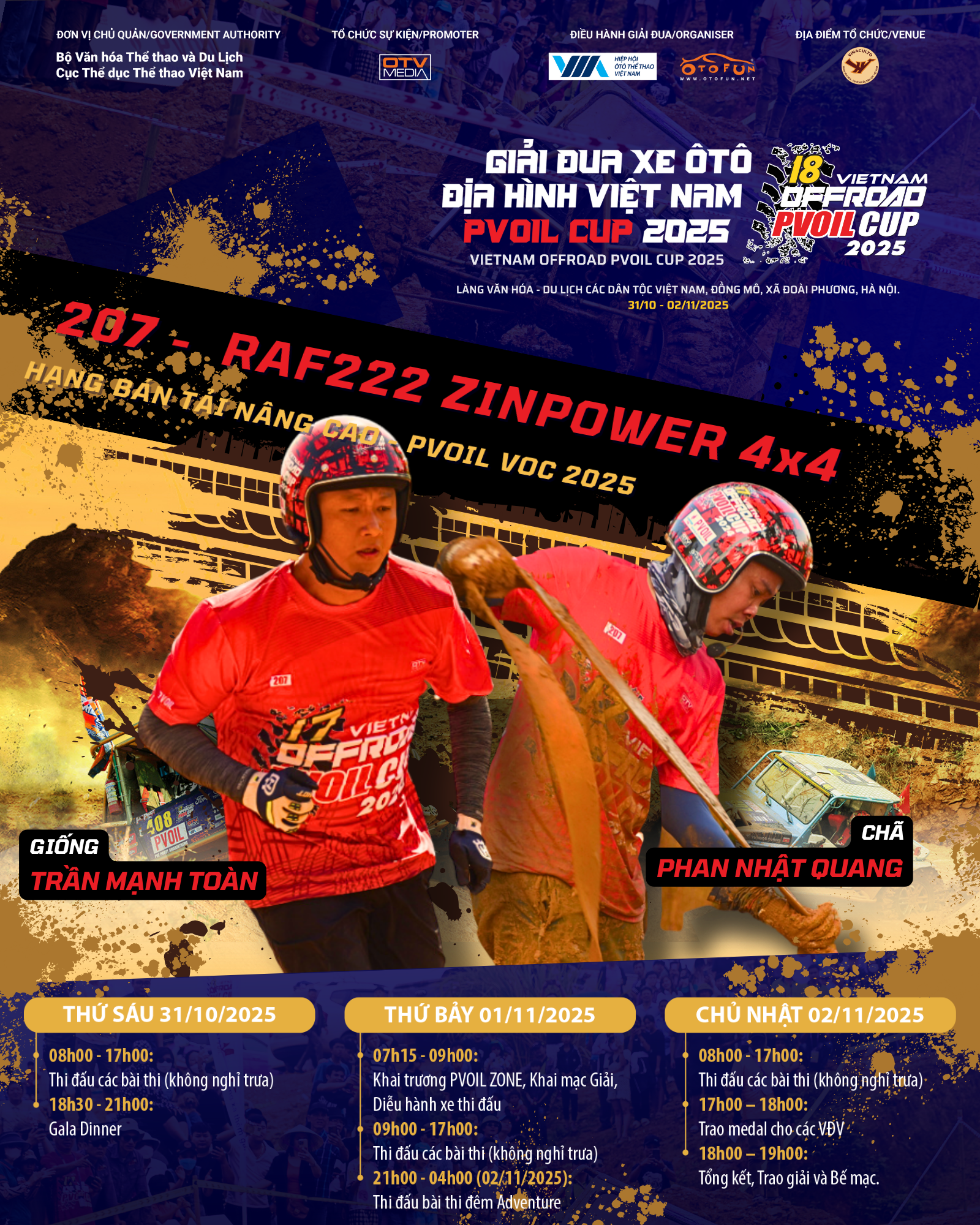 Đội đua 207 PVOIL VOC 2025: RAF222 - Zinpower 4×4