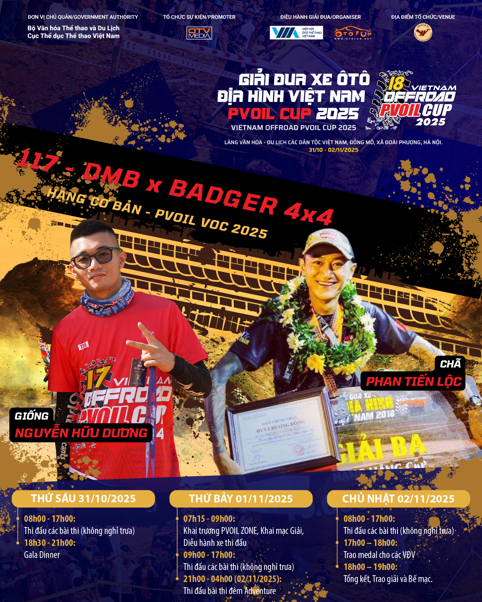 Đội đua 117 PVOIL VOC 2025: DMB X BADGER 4X4